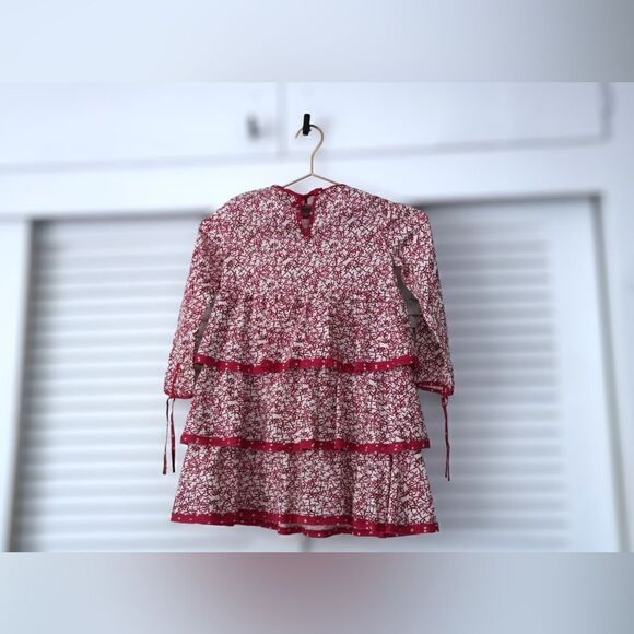 Carolina Herrera Kids Cotton Silk tiered Dress Size 6 - Picture 5 of 12